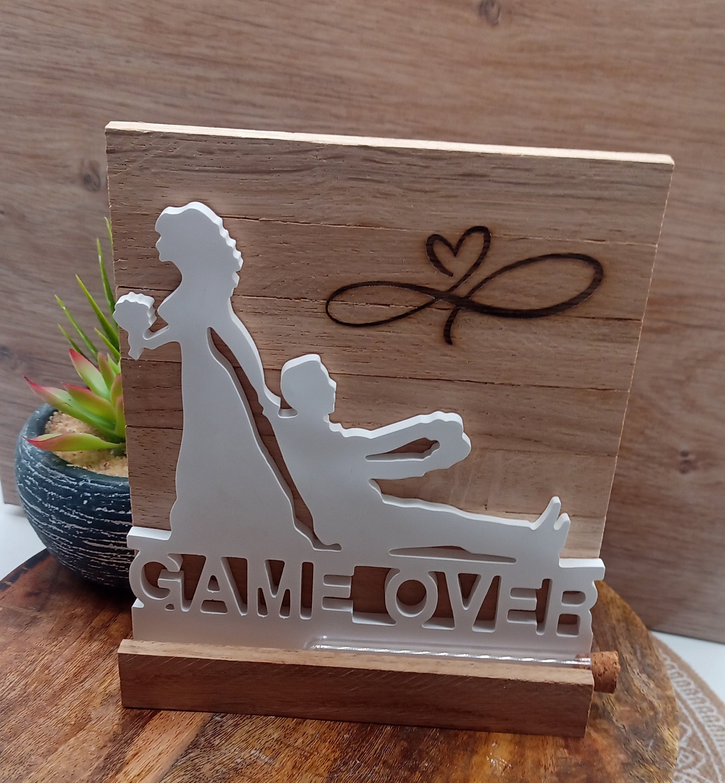 Hochzeitsgeschenk mit Gravur Game Over