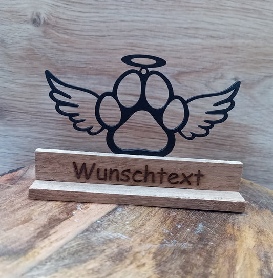 Gedenktafel aus Holz mit persönlicher Widmung