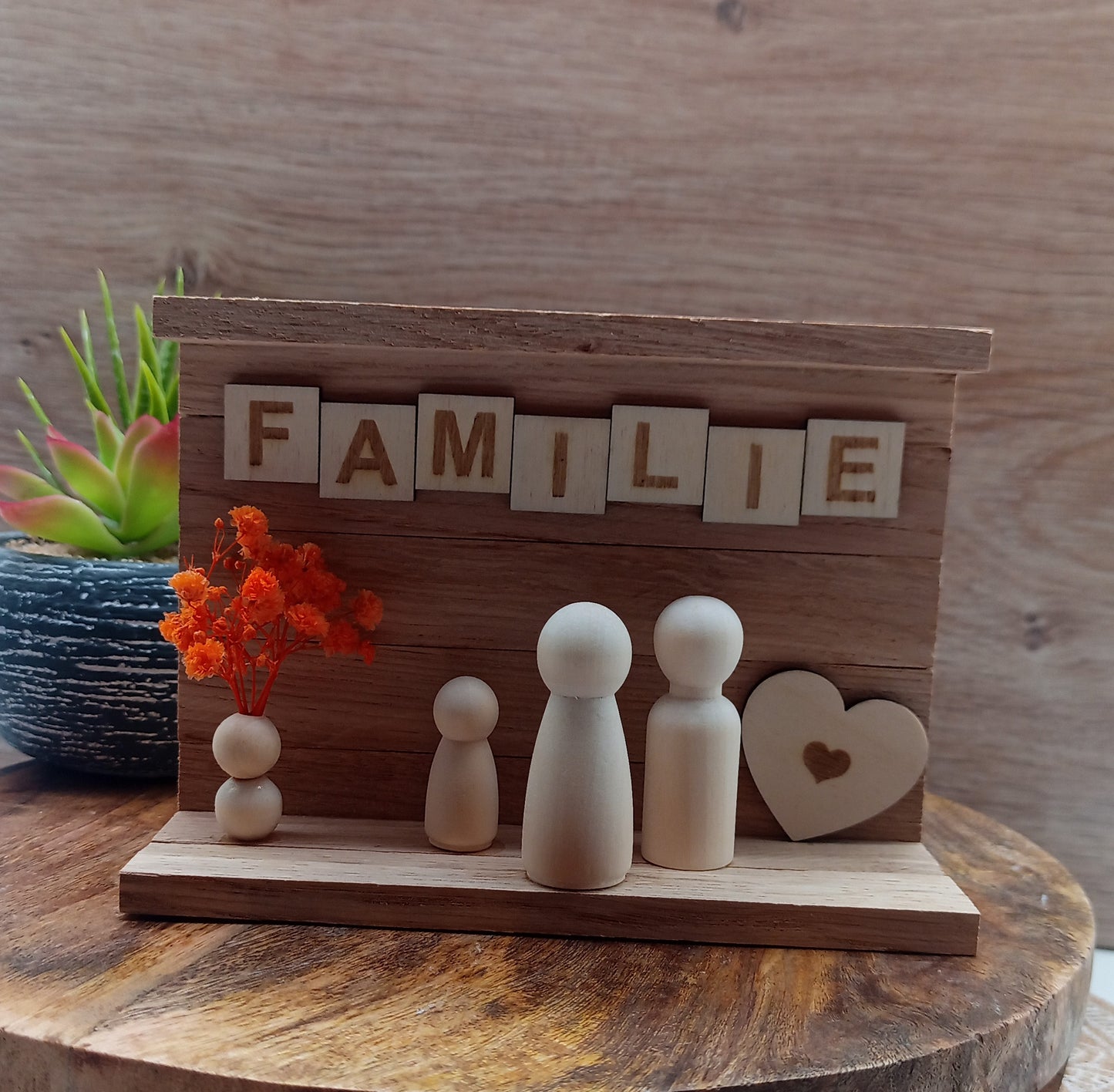 Deko aus Holz "Familie"