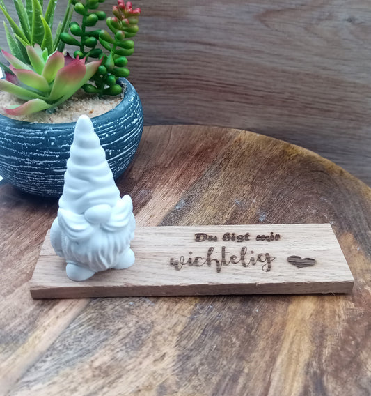 Wichtelfigur mit Spruch